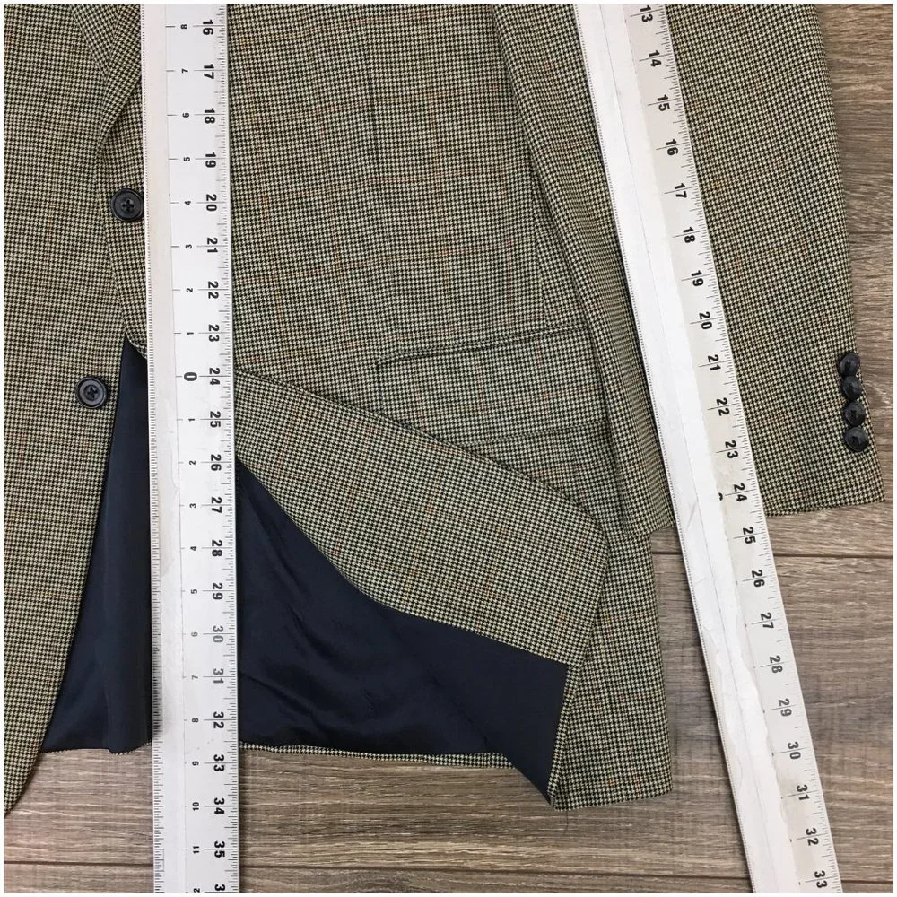Hickey Freeman Mens Blazer Sport Coat Two Button Jacket Wool 42L Casual Suit VTG